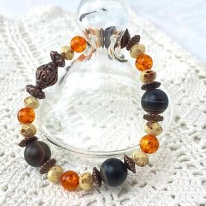 Stone Resin Bead Stackable Stretch Bracelet